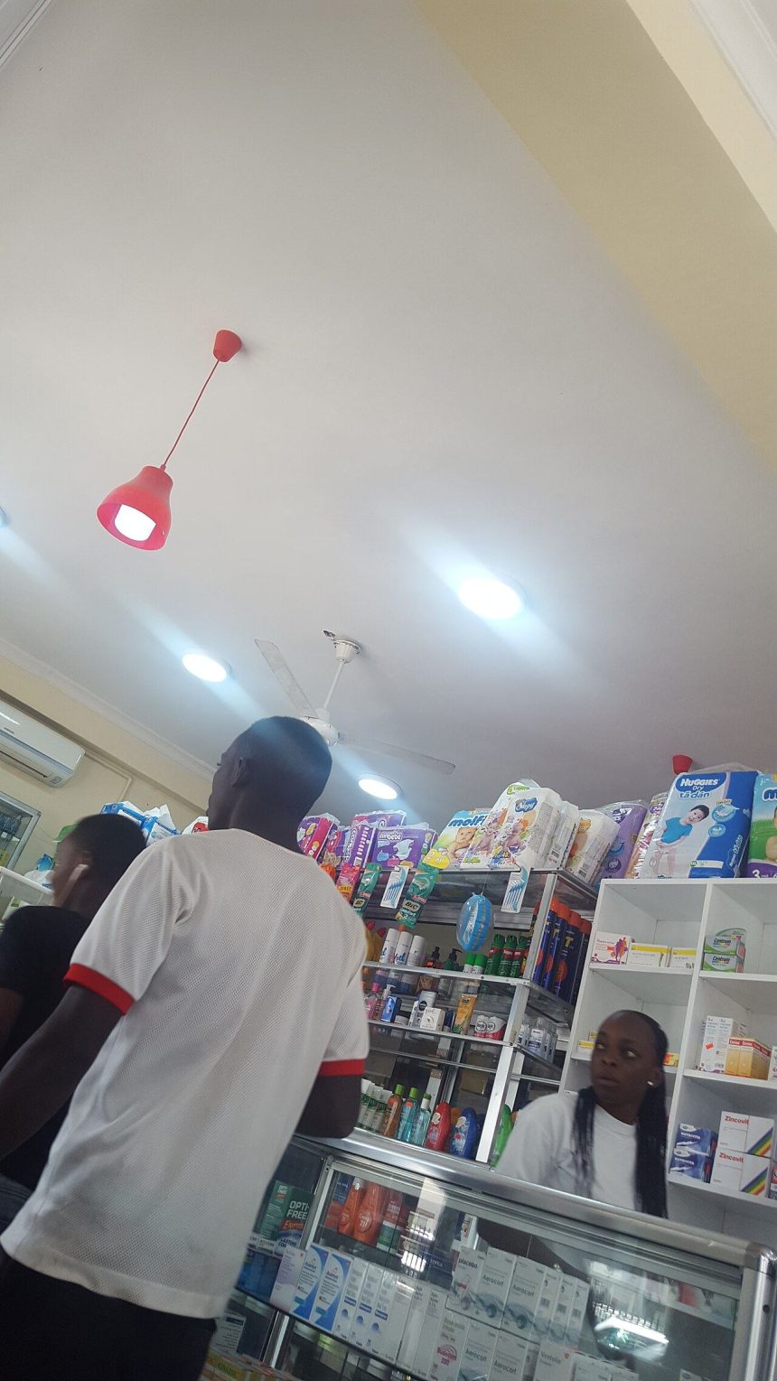 A pharmacist in a pharmacy
